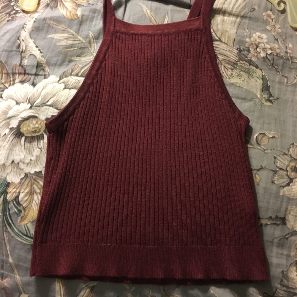 Maroon crop top